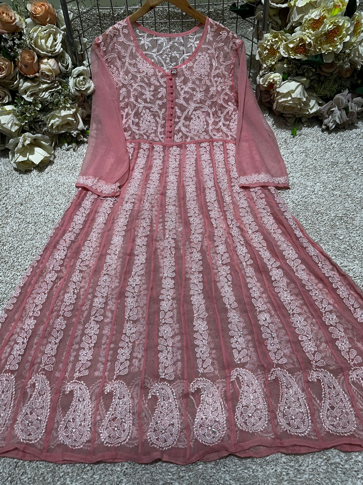 premium Anarkali with matching inner