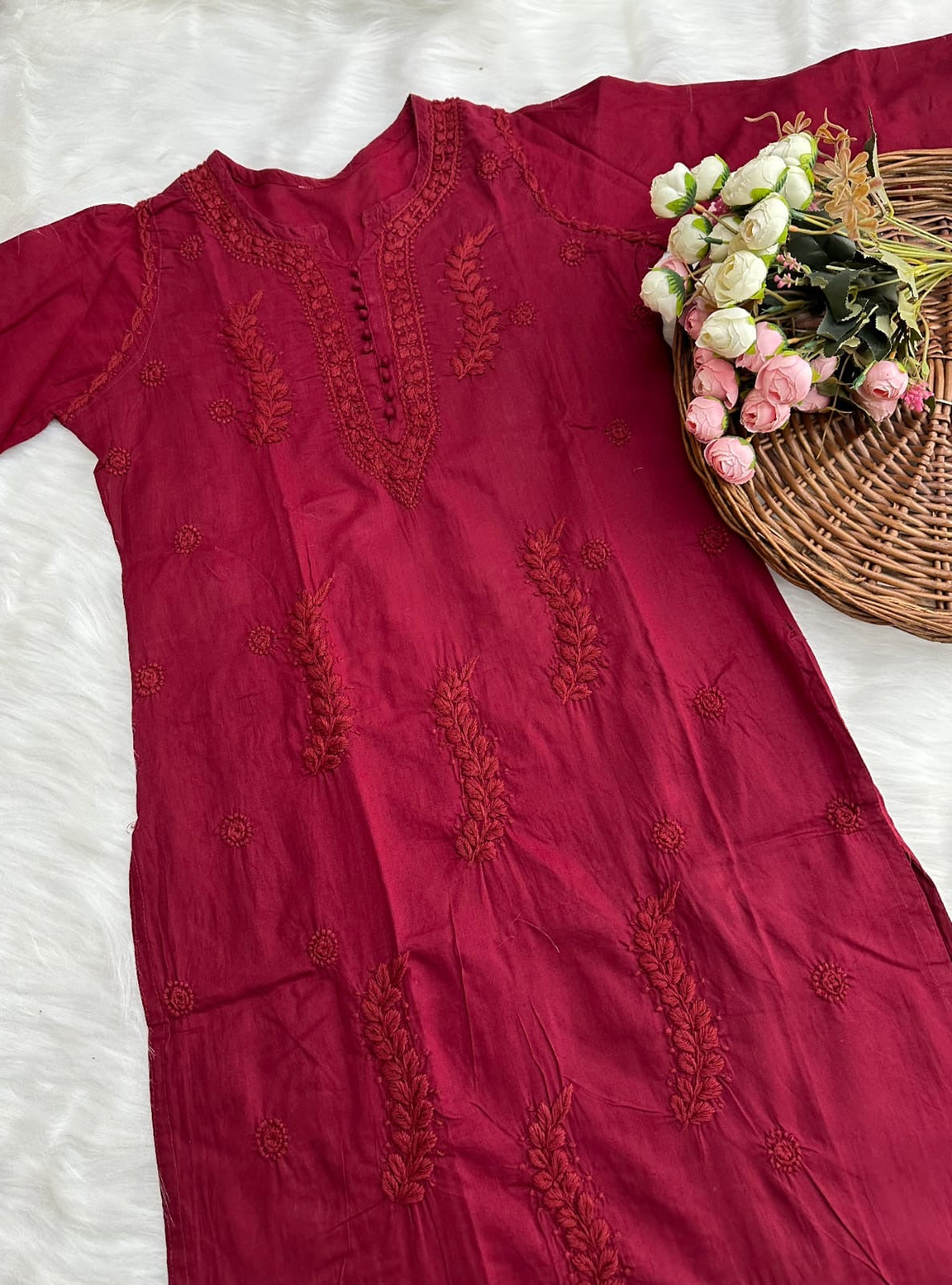 Rayon Patti Cotton Kurti