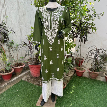 Straight Fir Rayon Kurtas