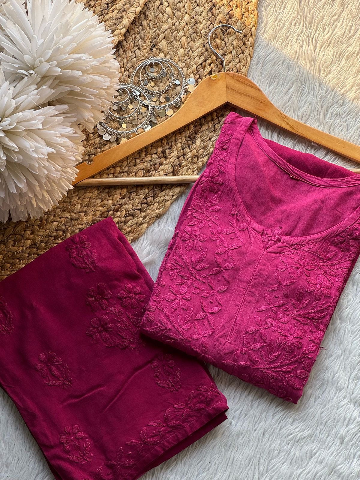 Zeba Handcraft Embroidered Pastel’s Shades Kurti + Plazzo