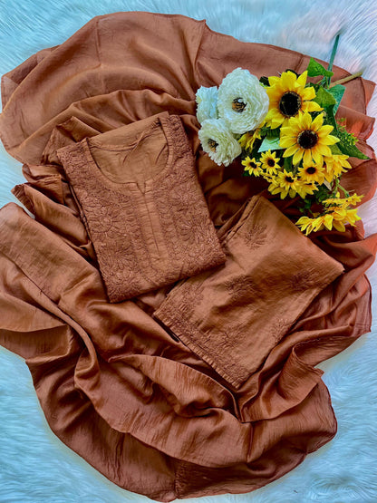 Super Soft Rayon 3PC Set 🌸 Stunning Handwork You’ll Love