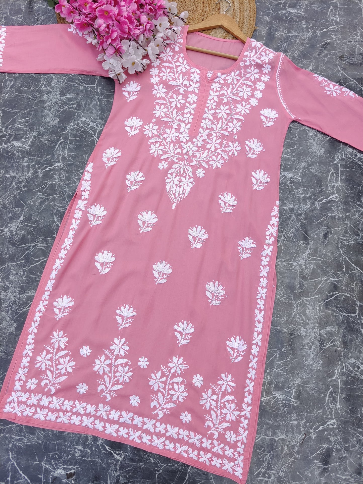 Modal Black Chikankari Kurti