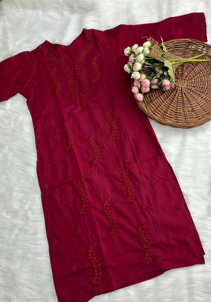 Rayon Patti Cotton Kurti