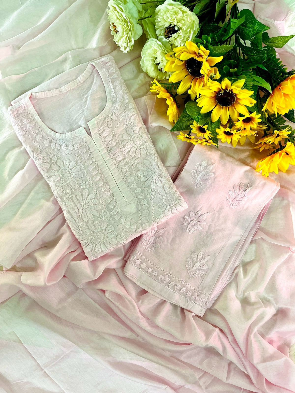 Super Soft Rayon 3PC Set 🌸 Stunning Handwork You’ll Love