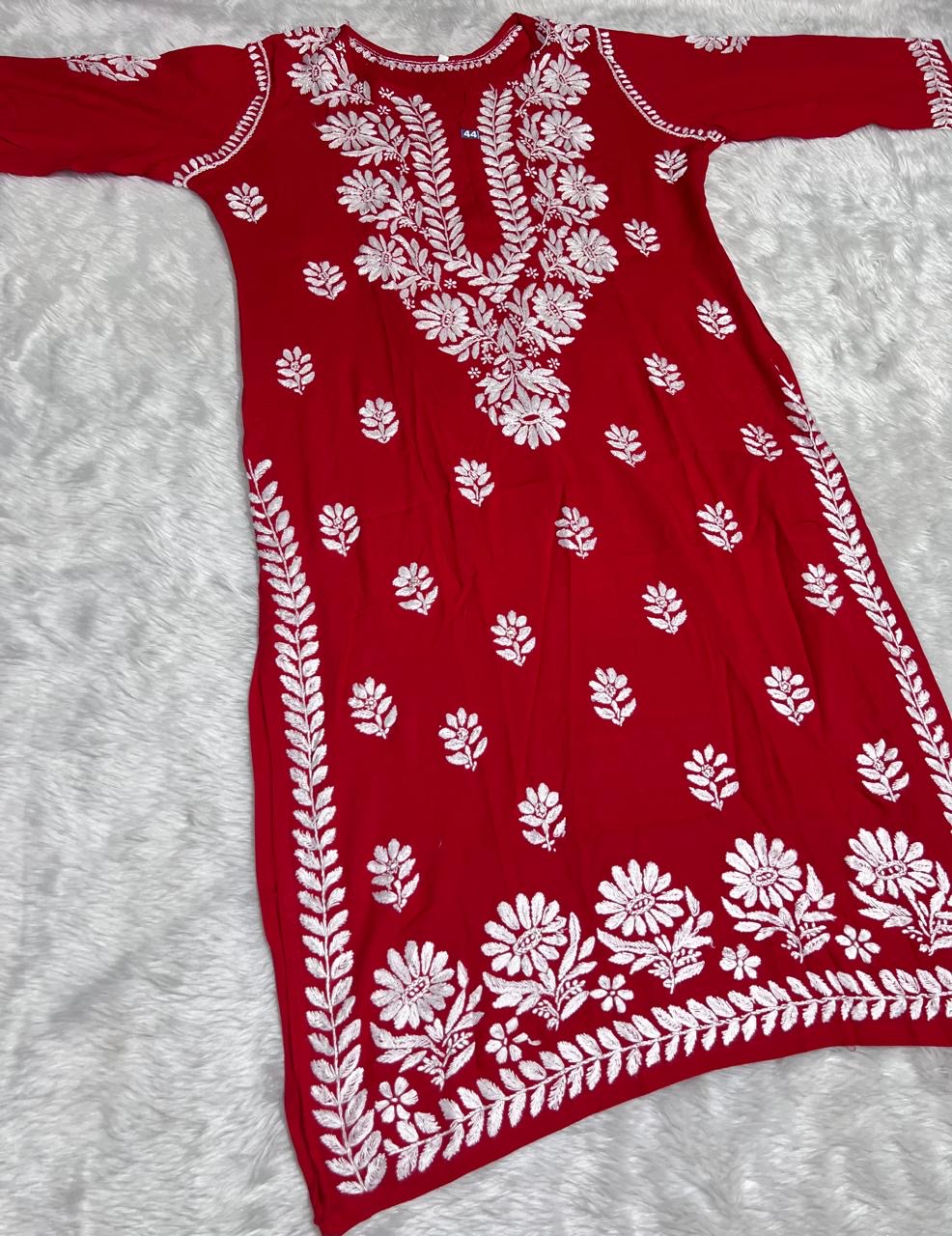 Modal Chikankari Kurta ( Premium )