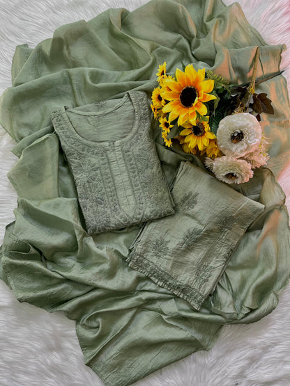 Super Soft Rayon 3PC Set 🌸 Stunning Handwork You’ll Love