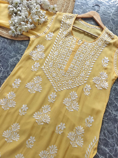 Heavy modal Chikankari kurta