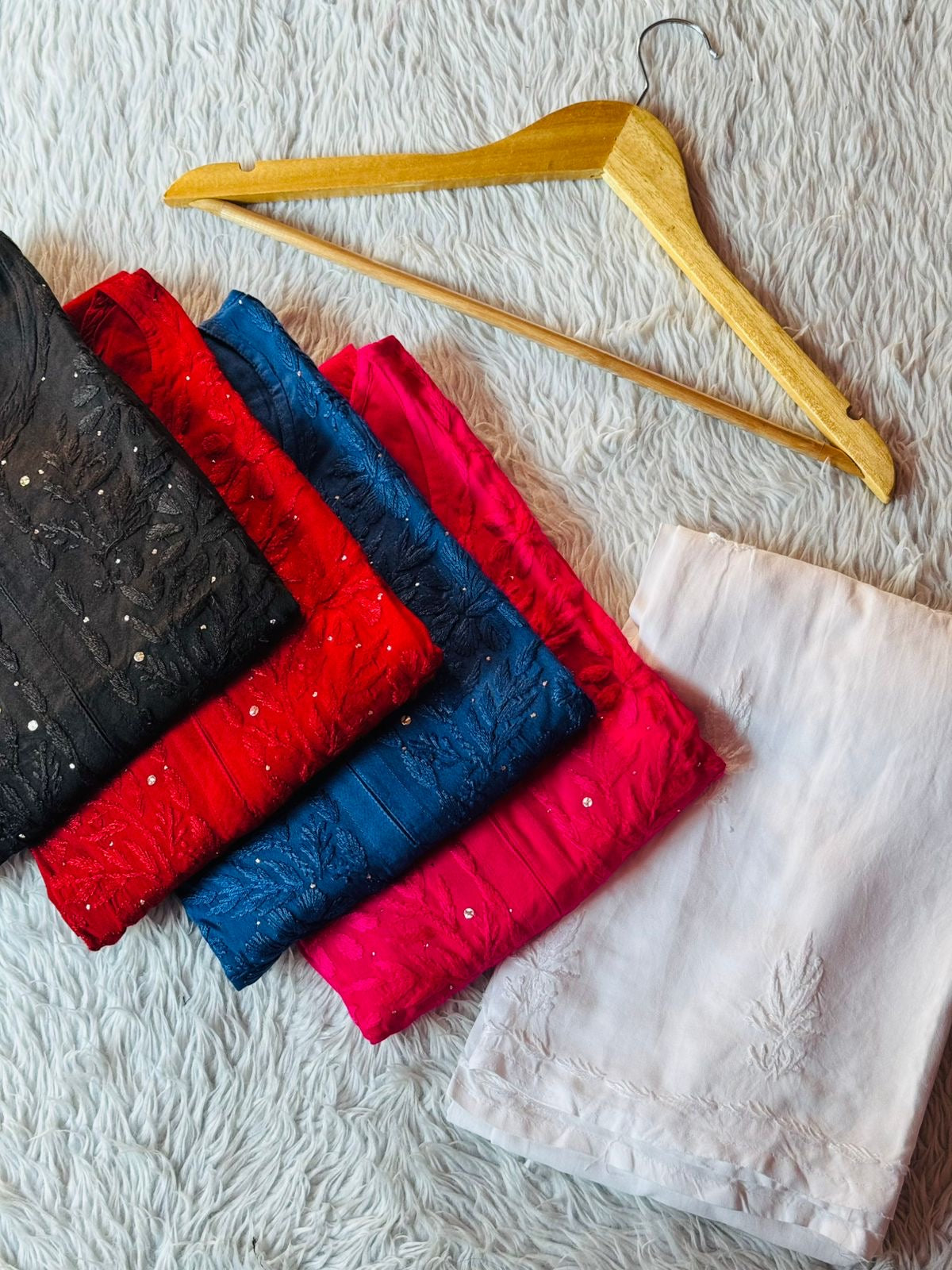 Saba Muqaish Rayon Leaves Design Kurta