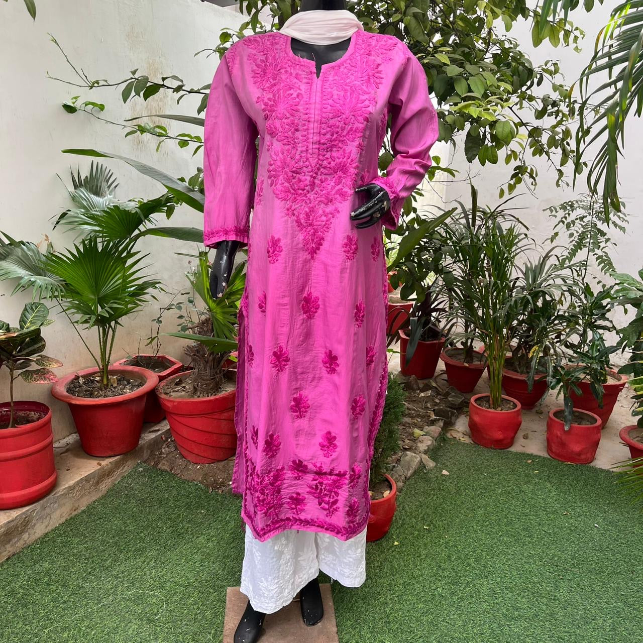 Chanderi Ombre Straight kurtis