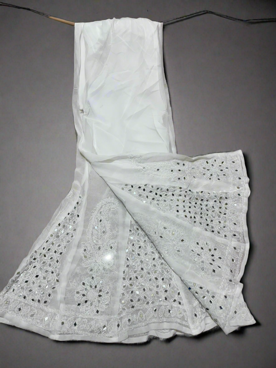 Georgette’s Sharara In chikankari