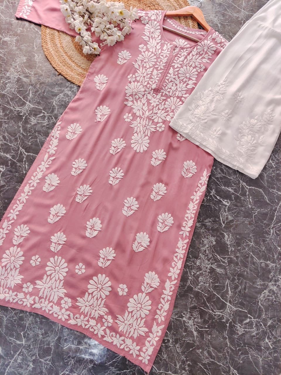 Beautiful chikankari Modal Kurta