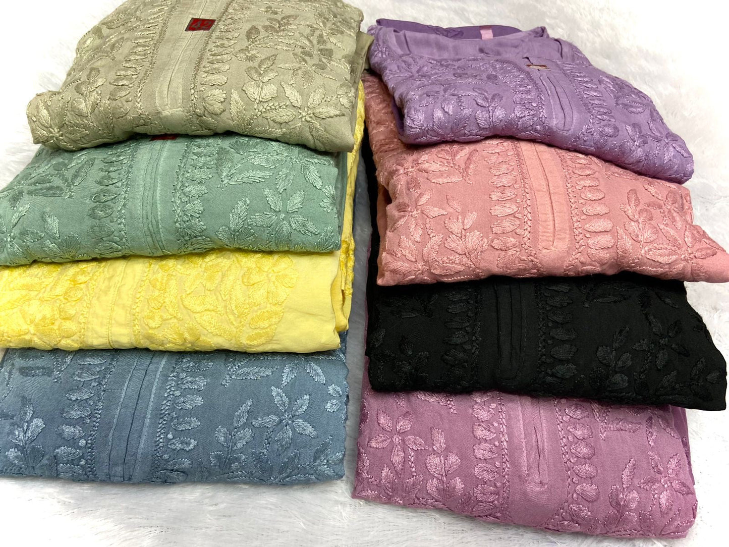 Heavy Silk Rayon Plazzo combo in Pretty shades