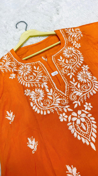 Rayon Short Top fine embroidered