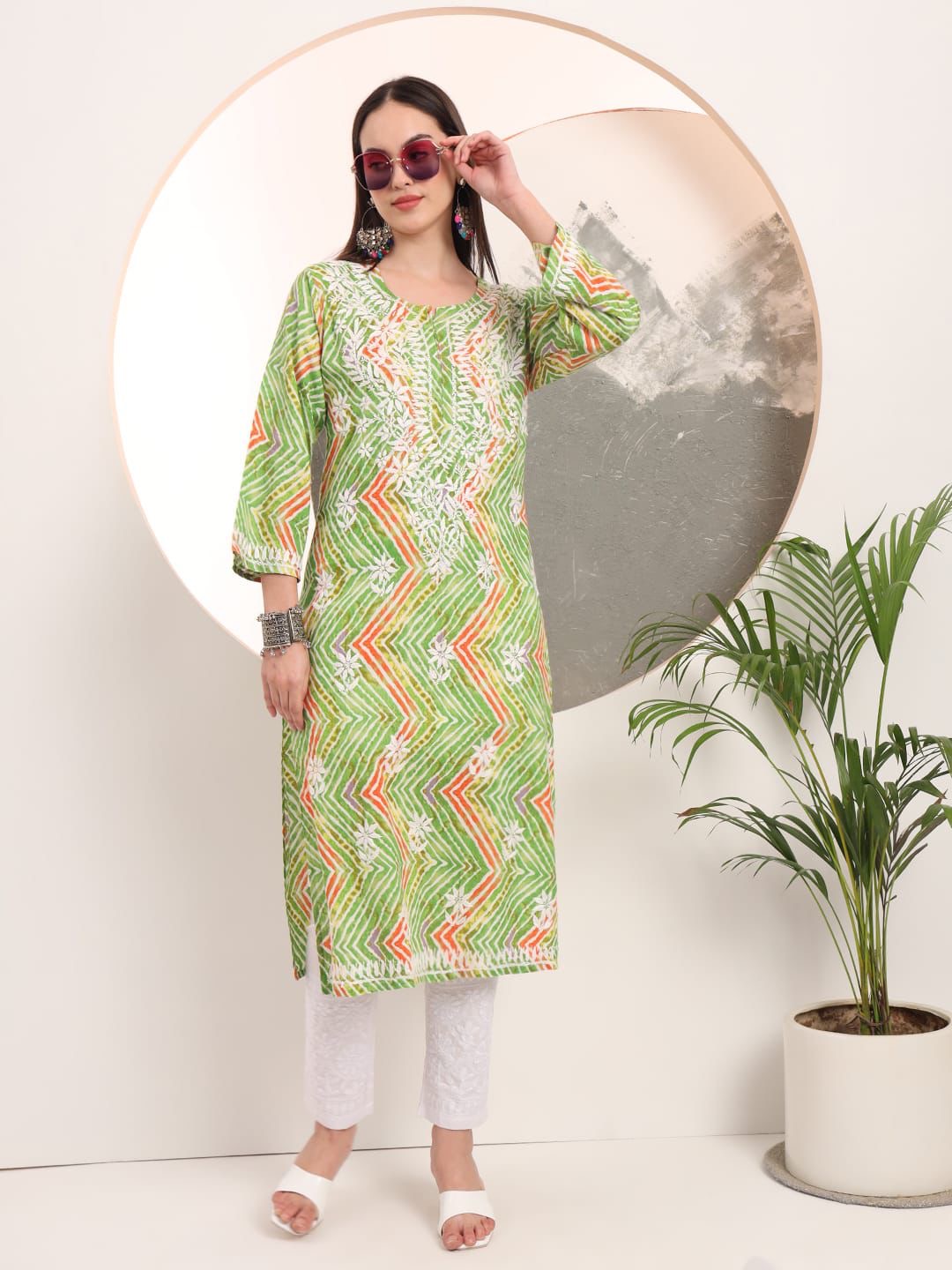 Mul Handwork Kurtis