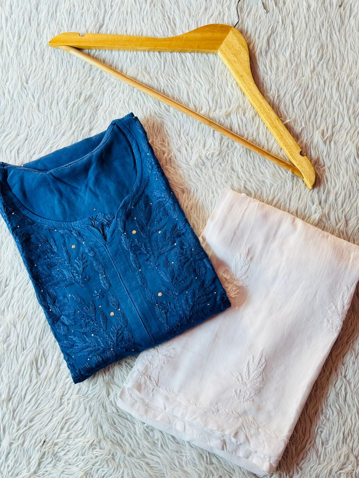 Saba Muqaish Rayon Leaves Design Kurta