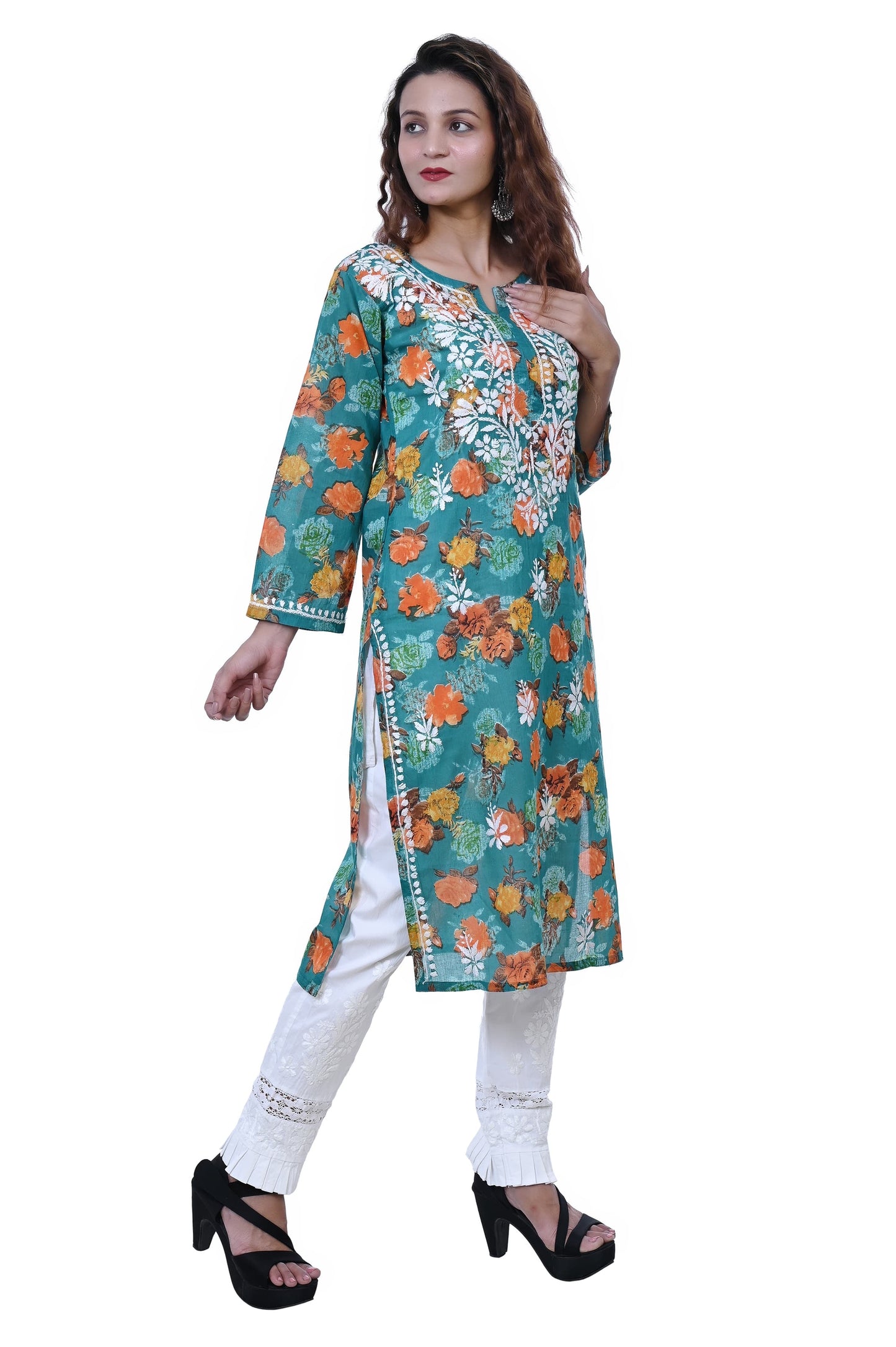 Gulafsha Allover Bali Work Floral Kurta