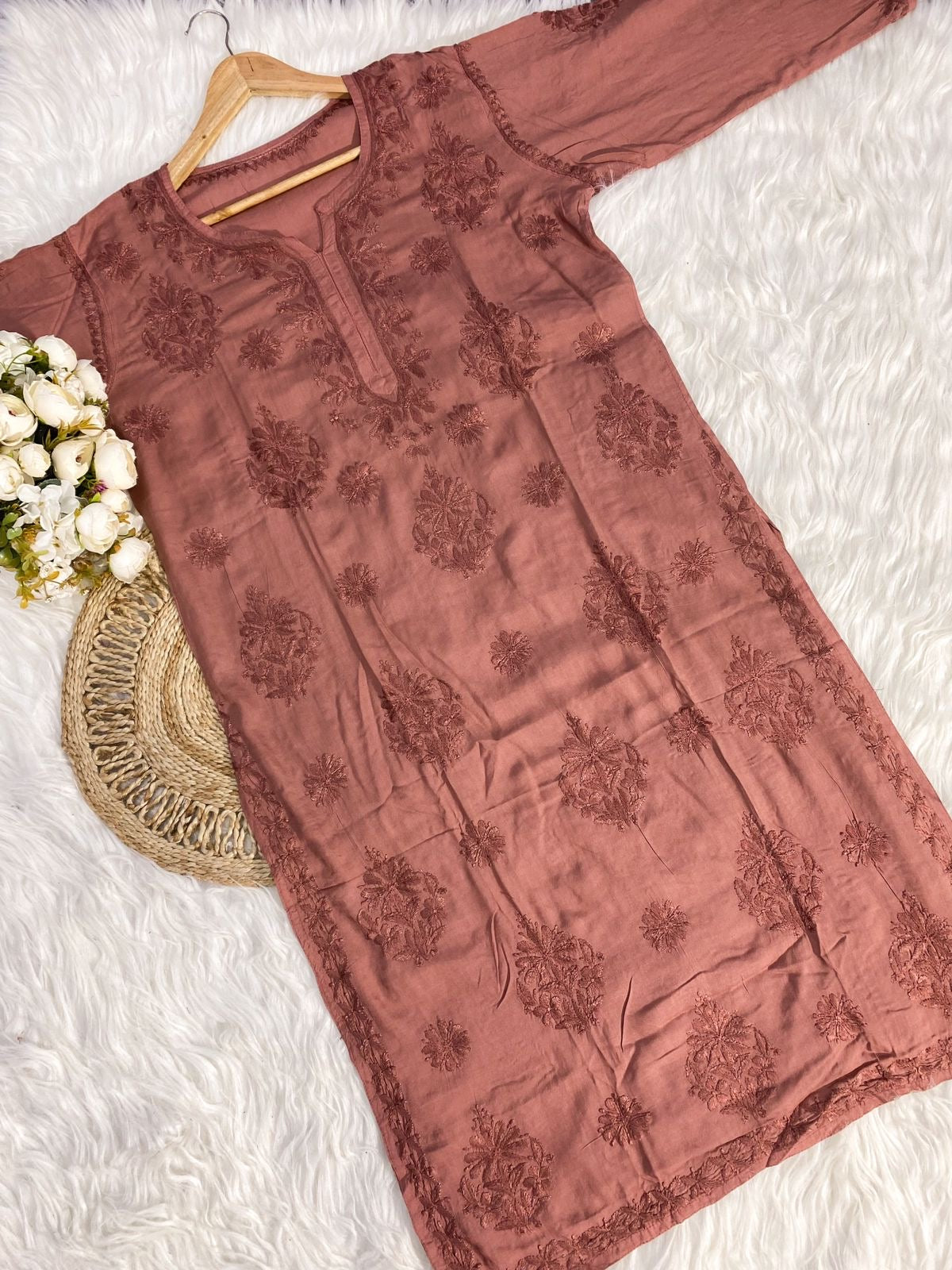 Butter soft Modal Chikankari kurta