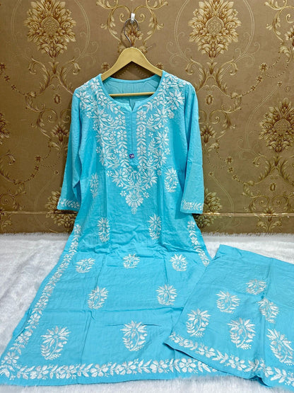 Heavy Rayon plazzo Chikankari combo