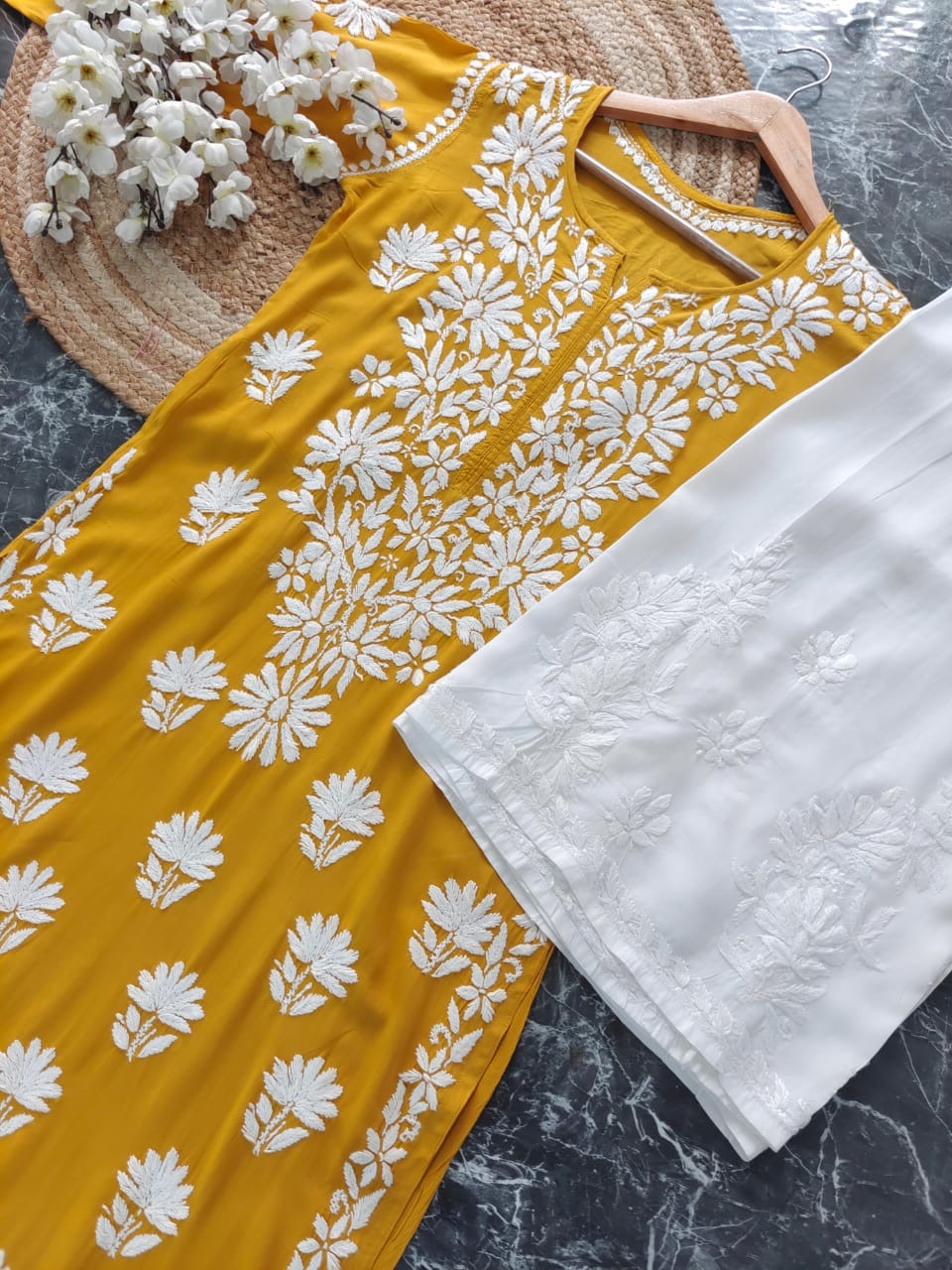 Beautiful chikankari Modal Kurta