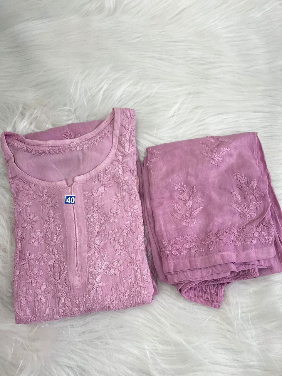 2pc Chikankari Soft Ombre Rayon Buta Co ord Plazo set😍