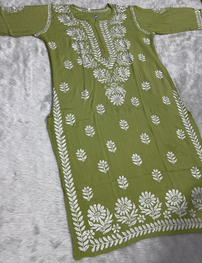 Modal Chikankari Kurta ( Premium )