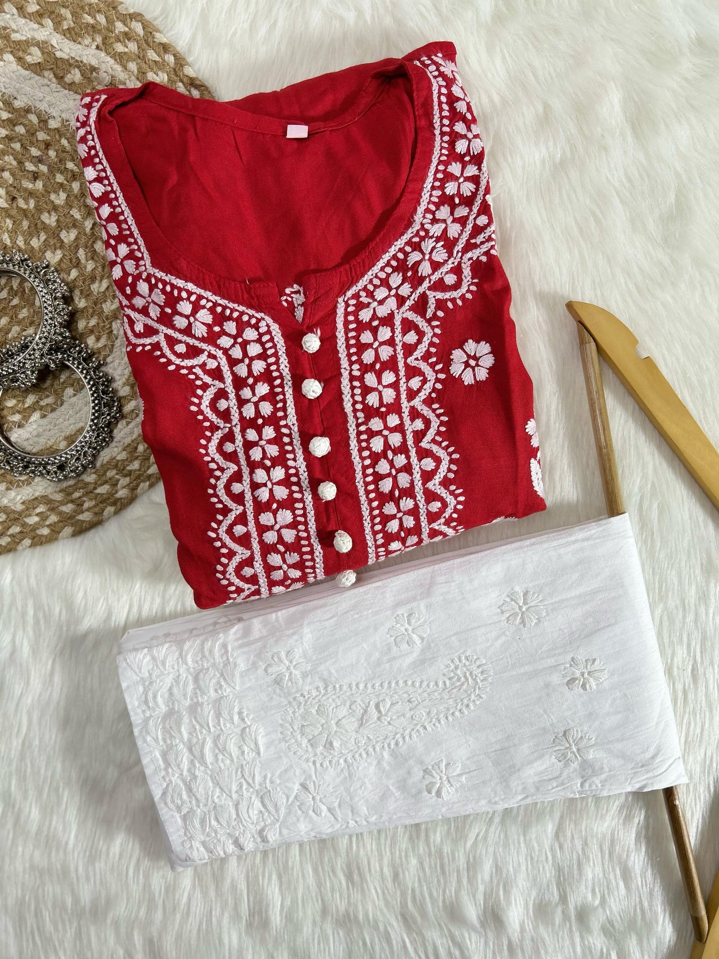 Chikankari Pocket Gown