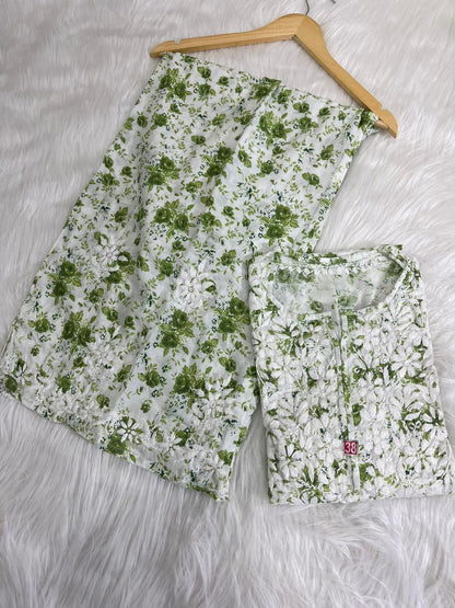 Best Summer friendly Soft Mul Mul Floral Printed Plazo set