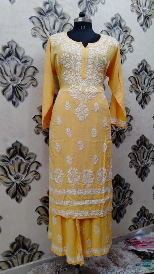 Long Chikankari Kurtis combo - Plus size