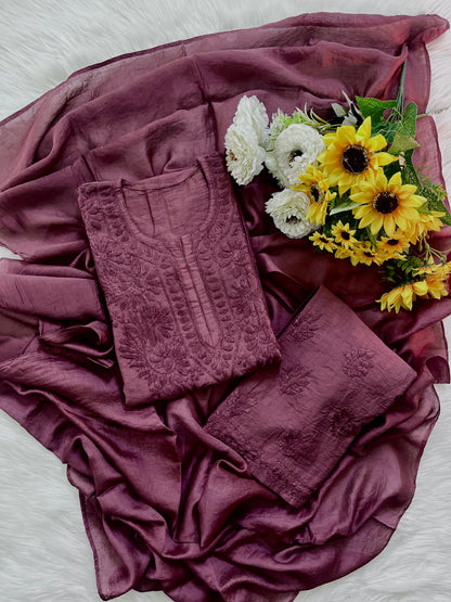 Super Soft Rayon 3PC Set 🌸 Stunning Handwork You’ll Love