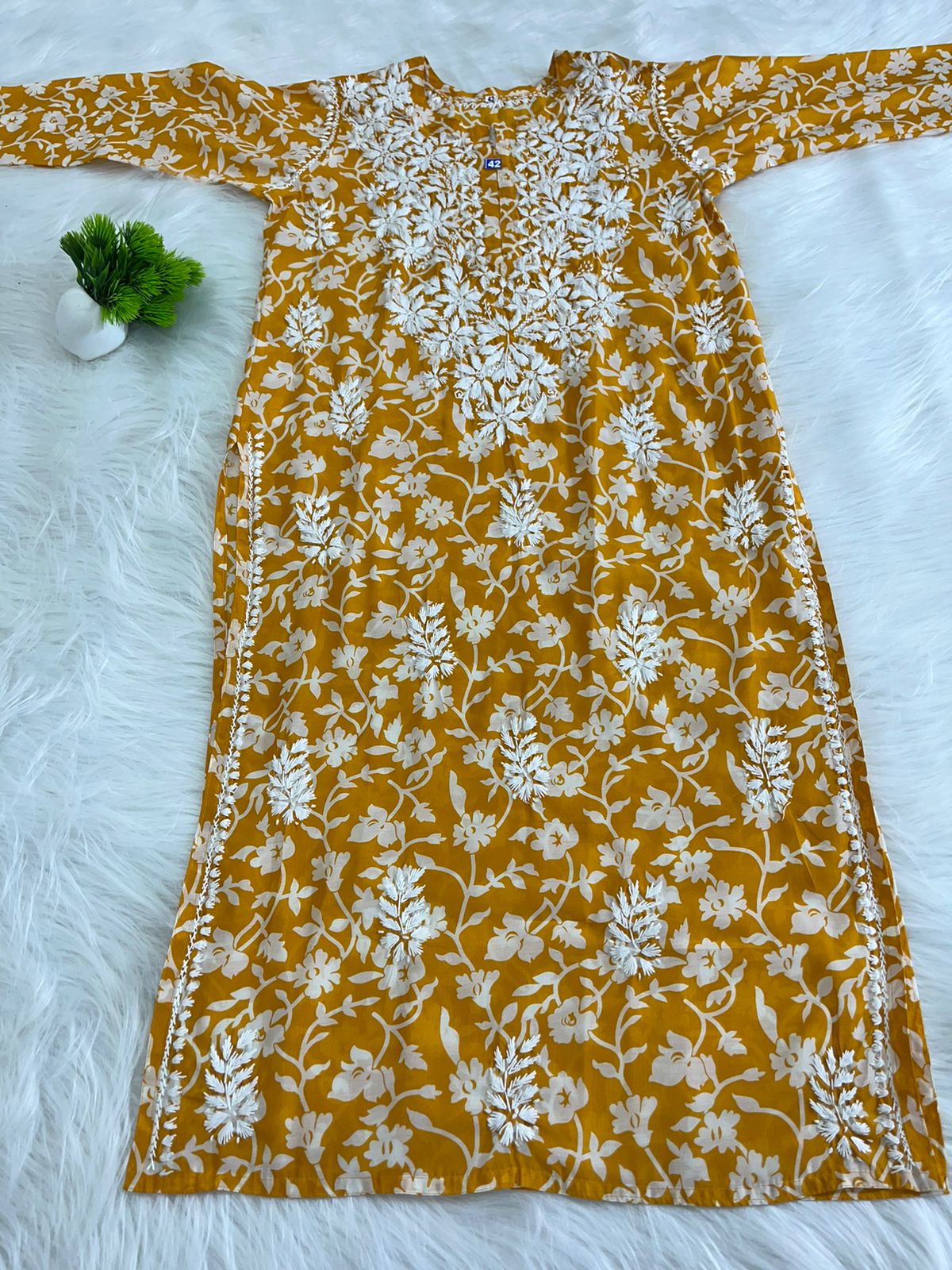 premium Chanderi print Kurti