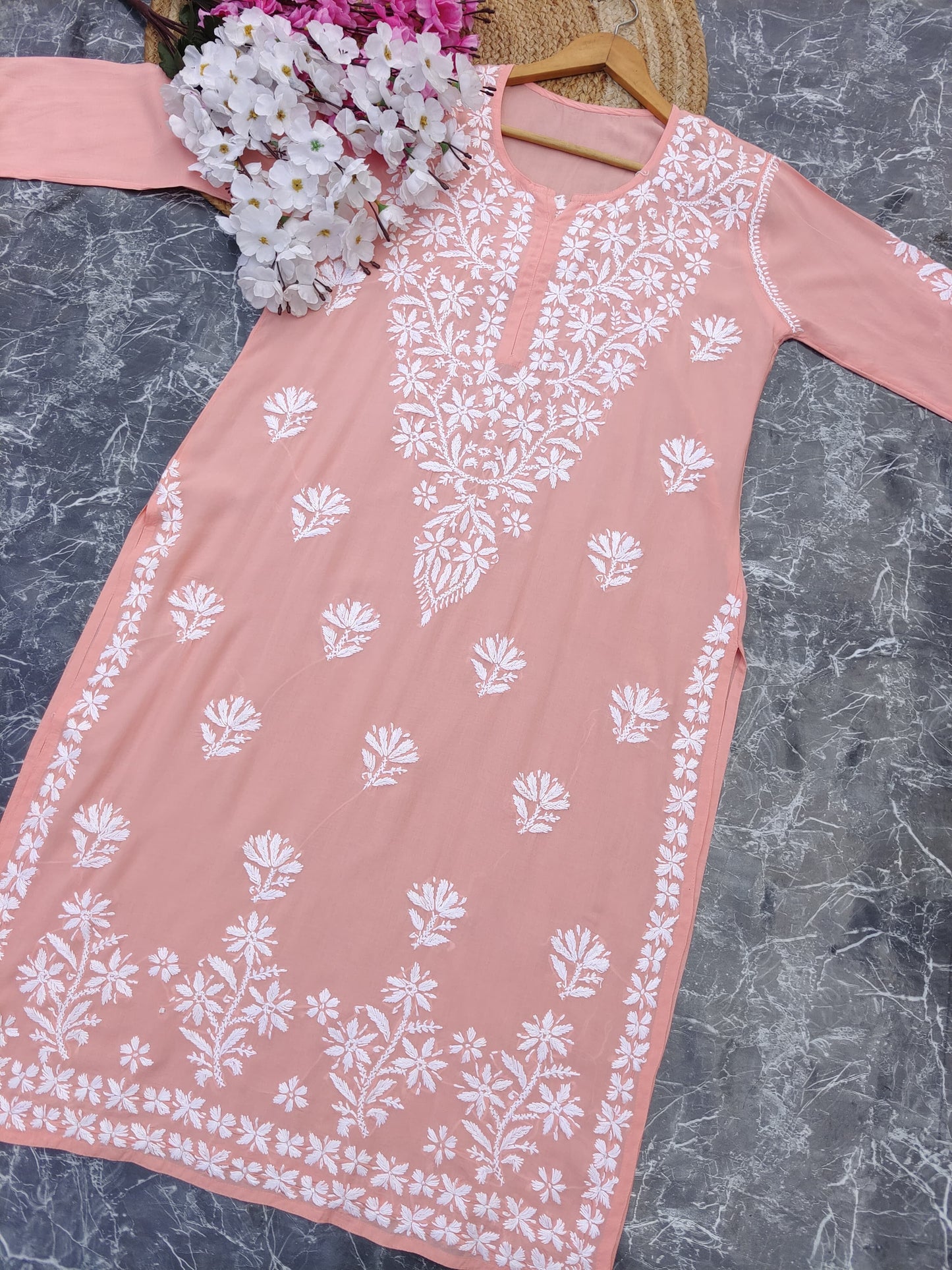 Modal Black Chikankari Kurti