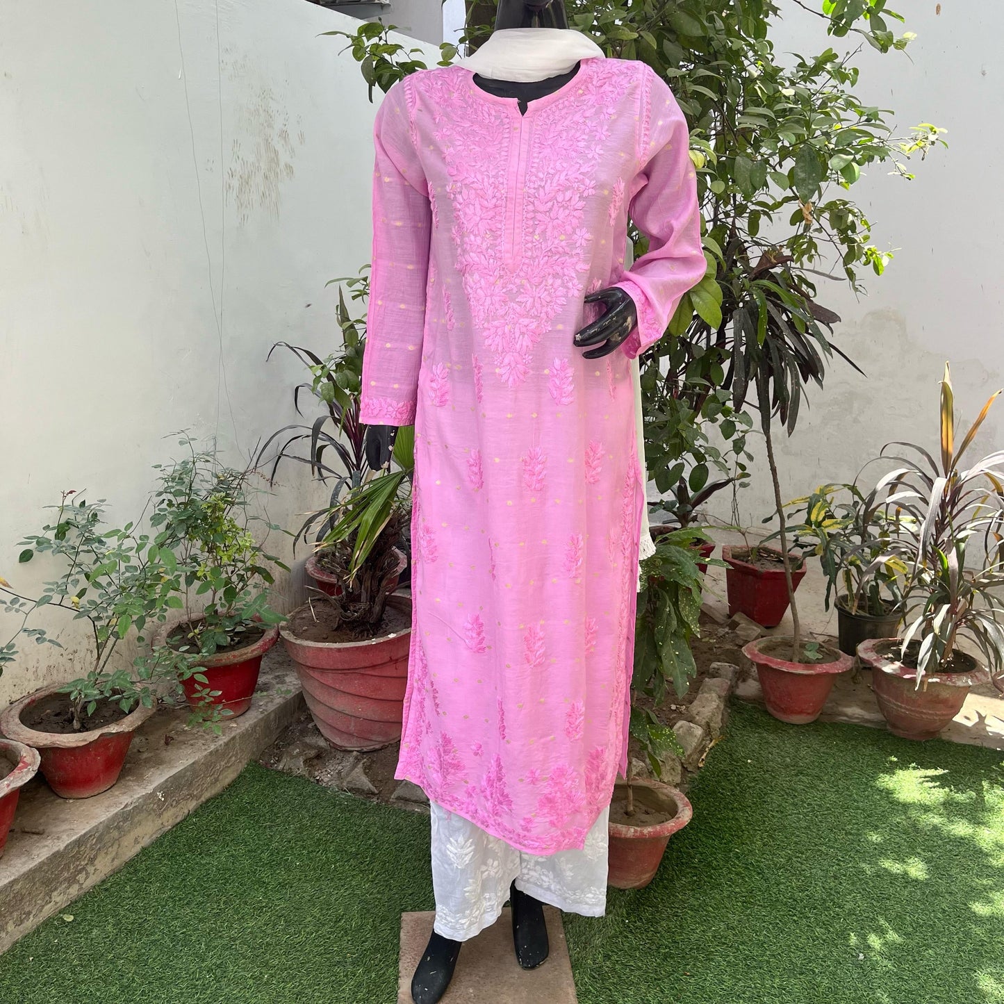 Chanderi Ombre Straight Kurta