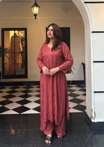 3pc Noor Soft Rayon Ombre Set with dupatta and plazo