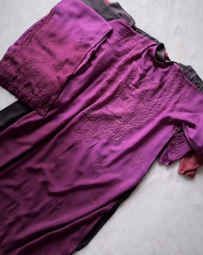 Rayon Soft & Comfy Ombre 2pc kurta palazo set