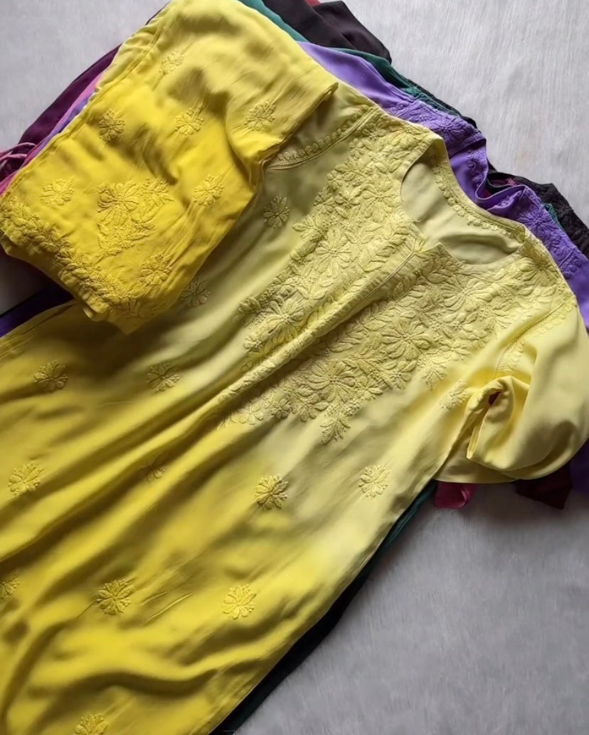 Rayon Soft & Comfy Ombre 2pc kurta palazo set