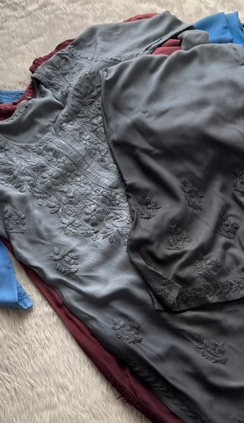 Rayon Soft & Comfy Ombre 2pc kurta palazo set