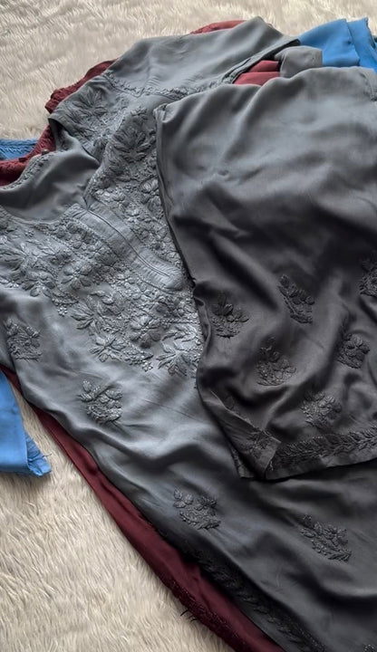 Rayon Soft & Comfy Ombre 2pc kurta palazo set