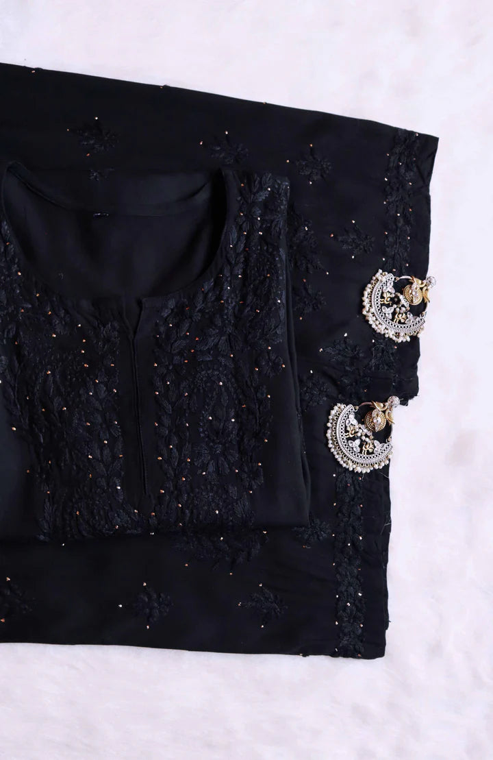 3pc Zara Handmade with Muqaish Soft  Rayon Set