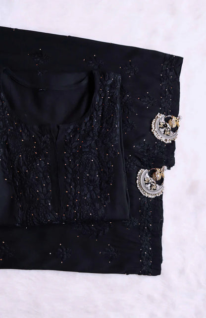 3pc Zara Handmade with Muqaish Soft  Rayon Set