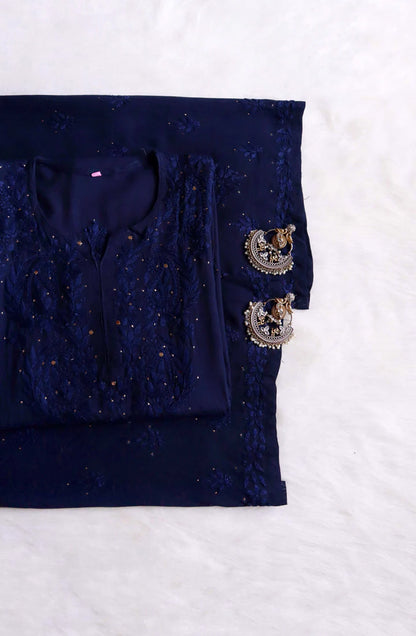 3pc Zara Handmade with Muqaish Soft  Rayon Set