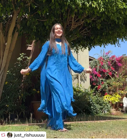 3PC Soft Rayon, Stunning Handwork – A Must-Have Kurti Set