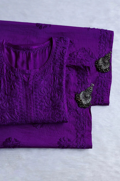 Zoya Soft Chikankari 2 Piece Kurta Set