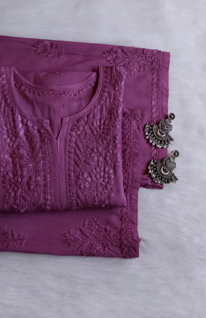 Zoya Soft Chikankari 2 Piece Kurta Set