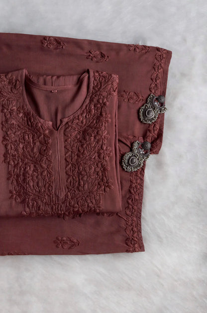 Zoya Soft Chikankari 2 Piece Kurta Set