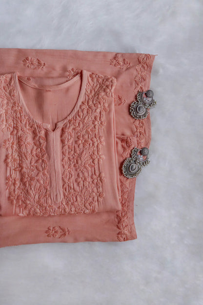 Zoya Soft Chikankari 2 Piece Kurta Set
