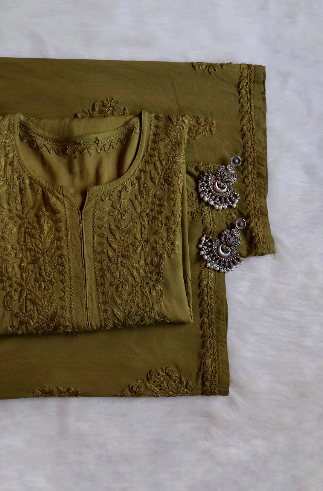 Zoya Soft Chikankari 2 Piece Kurta Set