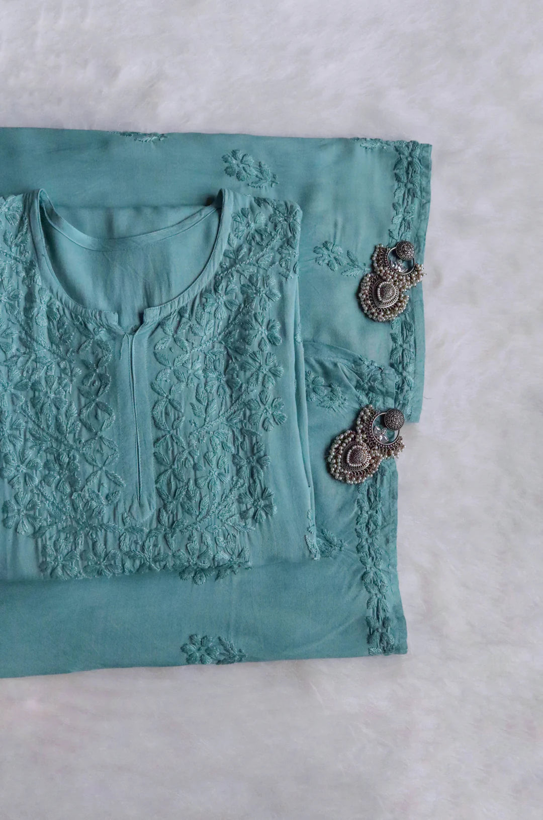 Zoya Soft Chikankari 2 Piece Kurta Set