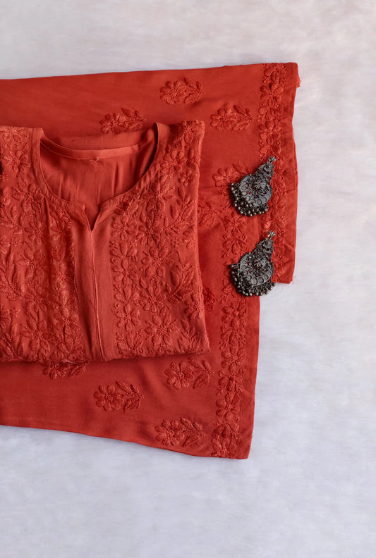 Zoya Soft Chikankari 2 Piece Kurta Set