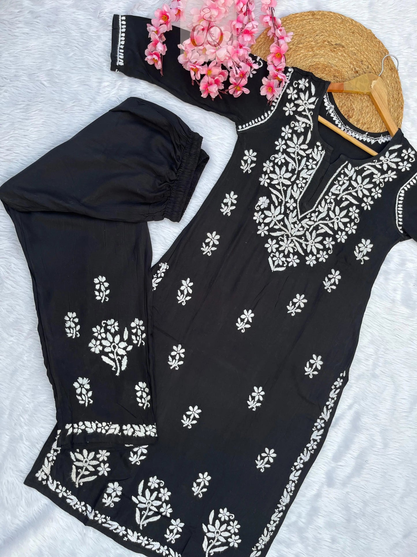 Rayon Finest work Plazzo combo Chikankari Official