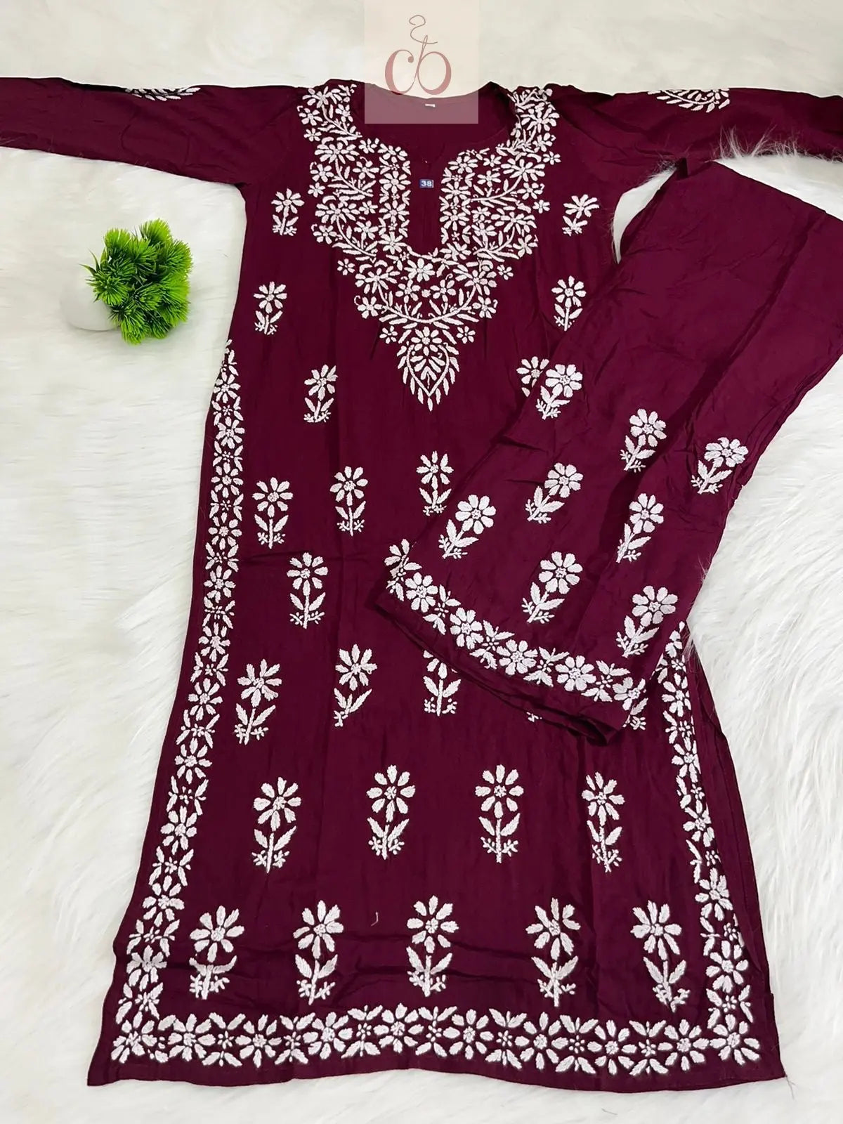 Summer Modal Set Soft & Comfy - Chikankari Officialchikan kurti lucknowi chikankari chikankarikurti best kurti kurtis for summer lakhnawi chikan 